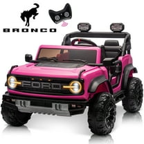 Ford Bronco Raptor 24V Kids Ride on Toys, Battery Powered Ride on Cars 2 Seater with Remote Control, Electric Car for Boys Girls 3-8 w/Bluetooth & LED Headlights, Pink