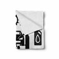 thumbnail image 2 of Auto Mechanic Soft Flannel Fleece Throw Blanket, Pictogram Style Repairing Themed Car and Mechanical Monochrome, Cozy Plush for Indoor and Outdoor Use, 50" x 60", Charcoal Grey White, by Ambesonne, 2 of 6