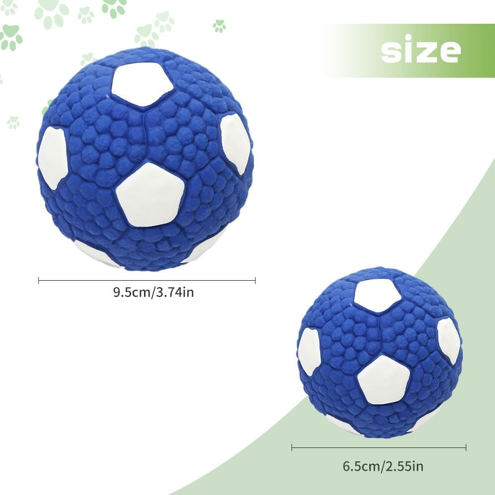 Immortal Toy for Aggressive Chewers, Squeaky Dog Ball Squeaky Dog Toys Natural Latex Rubber Balls for Small Dogs Puppies Cute Dog Squeak Toys Play Ball Tennis Ball, football, volleyball