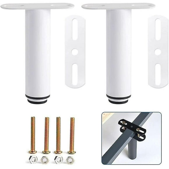 Dww-lot De 2 Pied De Lit Rglables 18-33cm Blanc Pieds Pour Sommier Lattes Pieds De Meubles Pour Armoire Canap