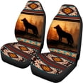 thumbnail image 5 of Pzuqiu Wolf Front and Rear Seat Cover Set Non-Slip Breathable Seat Covers for Cars, Full Set Auto Decor Compatible with Most Sedans Trucks SUV, 5 of 10