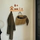 thumbnail image 5 of Llavero de madera para pared sin taladro | Ganchos para llaves con dibujos de animales para la entrada | Decoración de pared adhesiva para habitación infantil | Colores blanco y caqui, 5 of 7