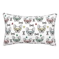 thumbnail image 1 of Fotbe Cute French Bulldog Funda de Almohada Decorativa Estilo Occidental, Lujo en Algodón, Fundas para Almohadas King, Cojín Estampado para Decoración del Hogar-16"x24", 1 of 6