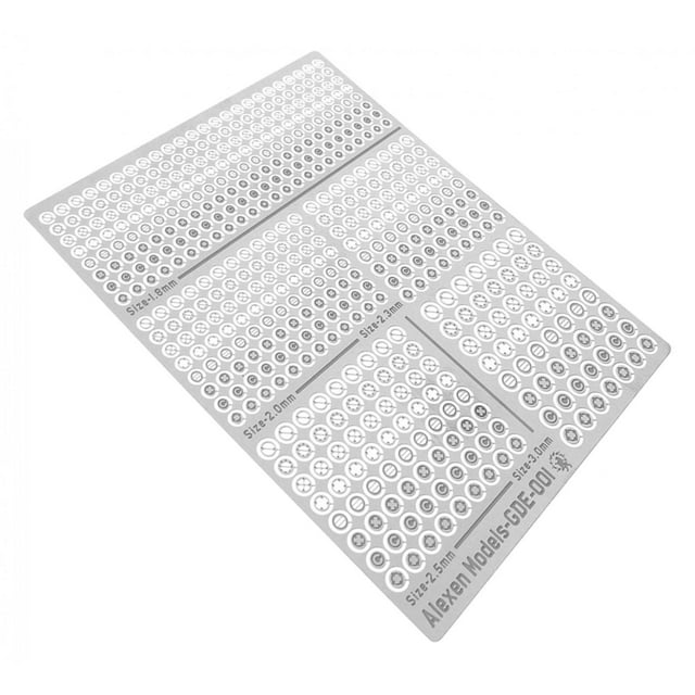 Lámina de metal para grabado de 9x7 cm - Modelos, detallado, piezas, mejora de detalles, bricolaje. para FG GDE001