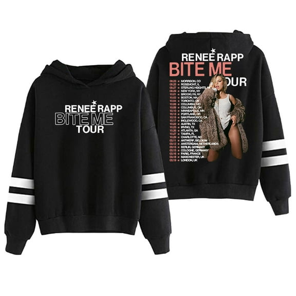 Reneé Rapp Bite Me Tour Hoodie Pocketless Parallel Bars Sleeve Streetwear Men Women Hooded Sweatshirt