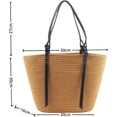 thumbnail image 6 of Kukuzhu Straw Tote Bag for Women Large Shoulder Bag Handwoven Handbag Purses Womens Summer Straw Beach Bag, 6 of 7