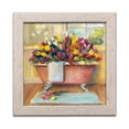 thumbnail image 1 of Gango Home Decor Contemporary Bathtub Bouquet II by Carol Rowan (Ready to Hang); One 12x12in Distressed Framed Print, 1 of 3