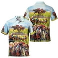 thumbnail image 2 of Kentucky Derby Horse Racing Polo Shirts for Men Golf Shirts Horse Gifts Mens Polo Shirts Short Sleeve Button Up Shirt Men, 2 of 7