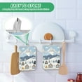 thumbnail image 4 of Yayeee Pot Holders Kitchen Heat Resistant with Pocket 7"x9.8" Cotton Oven Cooking Hot Pads, Winter Village Serenity, 4 of 7