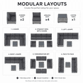 thumbnail image 6 of 7 Pieces Patio Funiture Set, Outdoor Furniture Sectional Sofa Set,Manual Wicker Rattan Patio Conversation Set Heavy-duty Frame, with Cushions and Table, Gray, 6 of 8