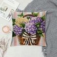 thumbnail image 2 of FUMJ Spring Pillow Cover Hydrangeas Flower Spring Pillow Cases for Home Bed Holiday Farmhouse Outdoor Decoration Floral Purple Throw Pillow Cases for Sofa Couch Cushion, 2 of 5