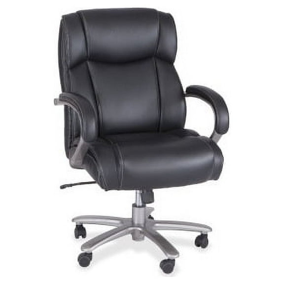 Safco Big & Tall Mid-Back Office Chair Black Bonded Leather - 500lb. Weight Capacity