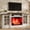 White, variant on VanAcc 70" Farmhouse Fireplace TV Stand for TVs up to 80", Media Console with Storage Cabinets & Adjustable Shelves, for Living Room, Rustic Brown