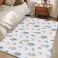 thumbnail image 5 of Spring Floral Washable Area Rugs 4'x6', Watercolor Blue Flowers Modern Farmhouse Low Pile Throw Living Room Rug Non-Slip Sturdy Edge Binding Carpet for Indoor Entryway Bedside Kitchen, 5 of 9