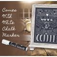thumbnail image 5 of Framed Tabletop Chalkboard Sign, 9.5" x 14", Rustic Wood Frame, Small Magnetic Chalkboard with Built-in Ledge and Folding Stand, One White Chalk Marker Included, by Better Office Products (Whitewash), 5 of 5