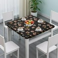 thumbnail image 3 of Square Tablecloth with Elastic Edges 34 * 34 Inch Waterproof Pioneer Colorful Floral Table Cover Washable Indoor and Outdoor for Party Kitchen Dinner Banquet Patio Picnic, 3 of 6