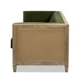 thumbnail image 3 of Jennifer Taylor Home Georgia 81" Cane Rattan Tuxedo Sofa, Olive Green Performance Velvet, 3 of 7
