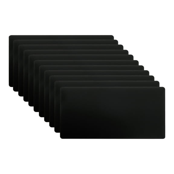 Uxcell 3x2 Inch Anodized Aluminum Sheet Metal, Self Adhesive Laser Plates Engraving Blanks 0.5MM Thin, Black 11 Pack