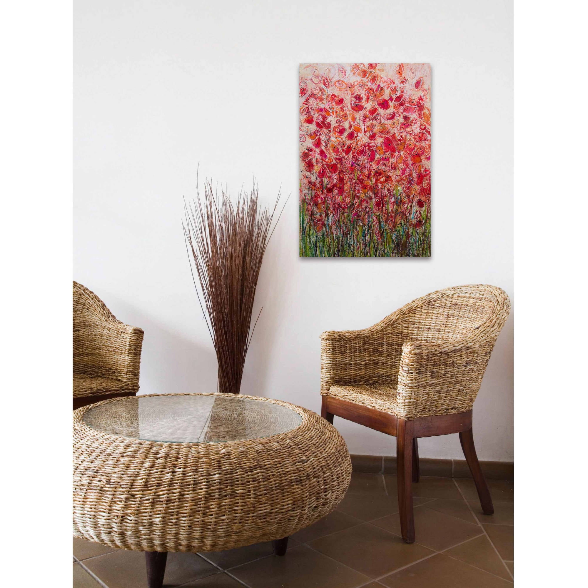 "Flowery Frenzy" Painting Print on Wrapped Canvas