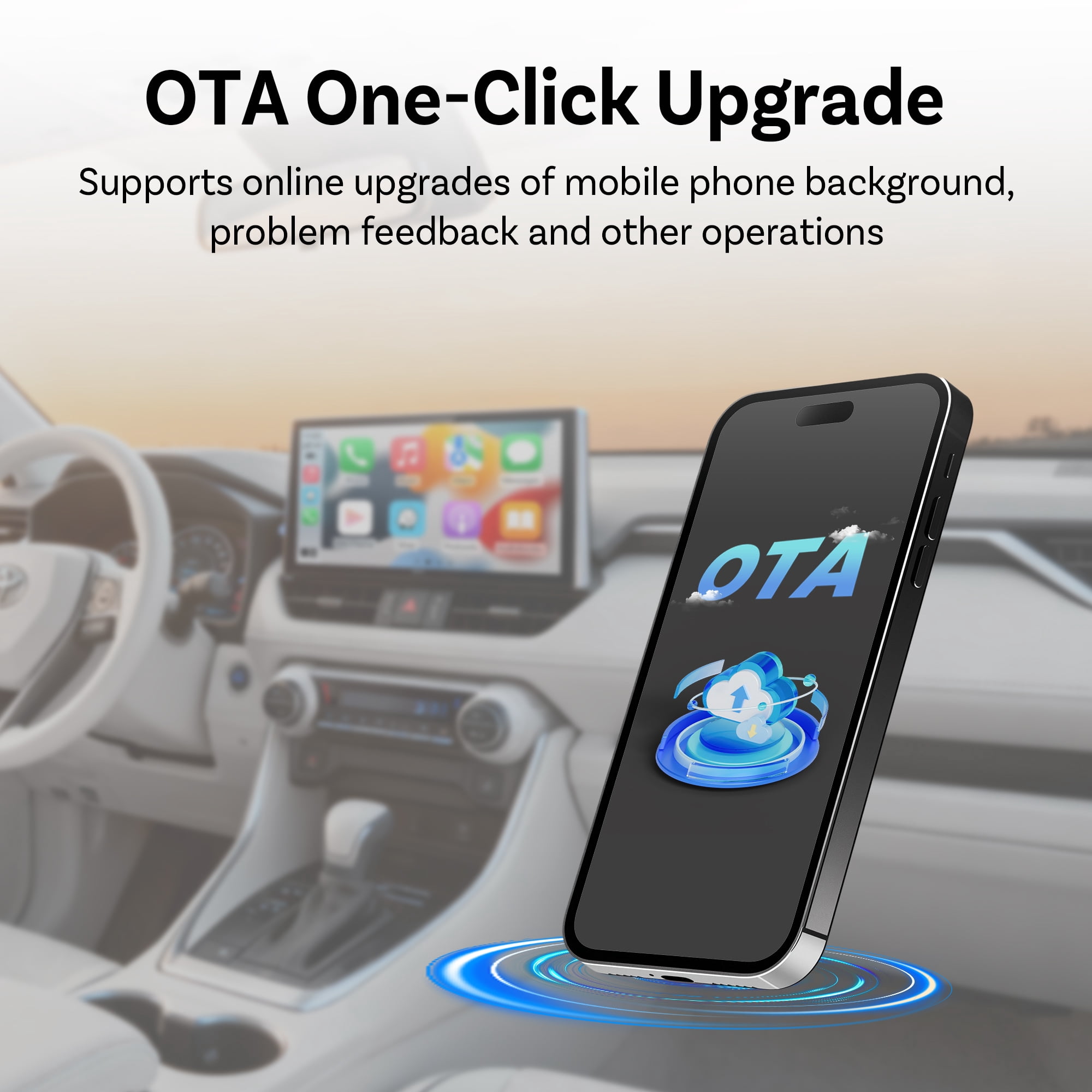 OTTOCAST OTTOCAST Baby Car Camera Displaying on Car Screen 1080P HD Wireless CarPlay Adapter for Pet Baby Children