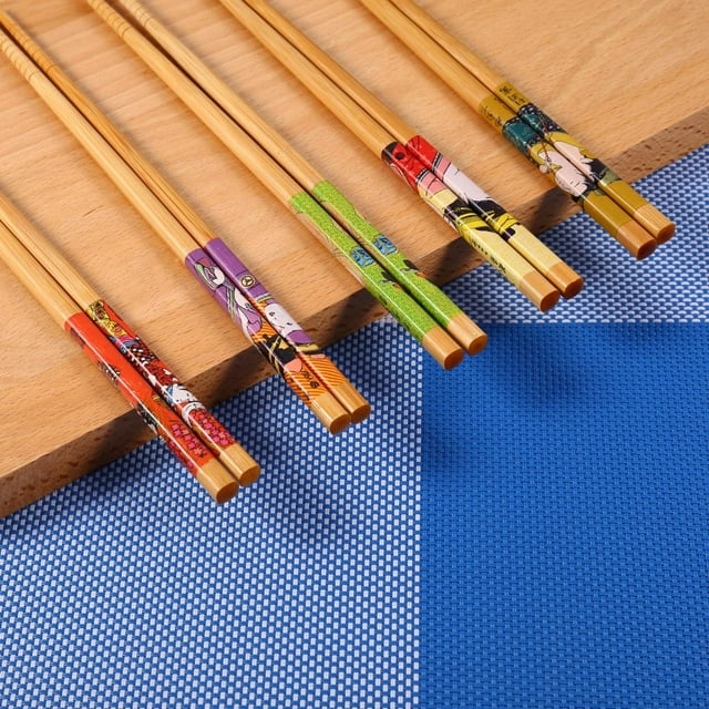 Japanese Style Chopsticks, 5 Pair Vintage Retro Old Fashioned Bamboo Chopsticks, For Home For Restaurant