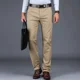 thumbnail image 3 of 2024 nuevos pantalones casuales de algodón 98%, ropa para hombres, pantalones elásticos de cintura alta sueltos rectos clásicos, ropa de marca masculina, 3 of 5