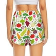thumbnail image 4 of Vsdgher Cartoon Vegetables Print Women's Running Double Layer Shorts High Waisted with Pockets Elastic Yoga Workout Athletic Gym Sports, 4 of 8