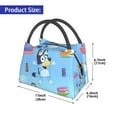 thumbnail image 3 of Lsque Bluey Pattern Portable Insulation Lunch Bag, Insulated Food Delivery Bag, Meal Grocery Tote Insulation Bag Large Capacity Reusable Warming Bag, 3 of 9