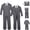 11, variant on Boys Baby Kids Teen Formal Wedding Dark Grey Tuxedo Suit Leopard Necktie sz S-20
