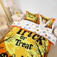 thumbnail image 3 of Homewish Vintage Art Halloween Trick Or Treat Duvet Cover Queen,Rustic Tree Moon Pumpkin Pattern Queen Bedding,Halloween Reversible,3pcs,1 Duvet Cover and 2 Pillowcases, 3 of 5