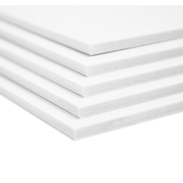 Mat Board Center, Pack of 10 1/8 White Foam Core Backing Boards (5x7,  White) 