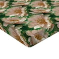 thumbnail image 4 of Ambesonne Spring Fitted Sheet, Peachy Petals Nature Pattern, Twin XL Size, Pale Rose and Fern Green, 4 of 5