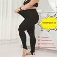thumbnail image 3 of Leggings de cachemir YONGSHENG para mujer Pantalones gruesos Pantalones cálidos 65-130 kg, 3 of 5