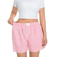 thumbnail image 5 of Cueply Plus Size Boxer Shorts for Women Summer Casual Lounge Sleep Plaid Shorts Gingham Pajama Y2K Beach Bottoms, 5 of 9