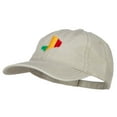 thumbnail image 2 of Mali Map Flag Embroidered Washed Cap - Stone OSFM, 2 of 5
