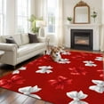thumbnail image 2 of 8'x10' Area Rugs, Red White Bow Indoor Outdoor Area Rug for Living Room Bedroom, Modern Art Watercolor Bowknot Washable Bathroom Rugs Kitchen Floor Carpet Mats Home Decor Aesthetic, 2 of 8