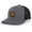 Charcoal/Black, variant on Outdoors Mountain Embroidered Patch Mens Embroidered Mesh Back Trucker Hat, Black/Black