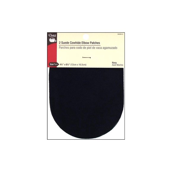 Dritz Patch Sew On 4.75X 6.5 Suede Elbow Navy 2Pc