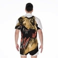 thumbnail image 2 of Tyrannosaurus Rex Head Short Sleeve Men'S Rompers Casual Summer Jumpsuits Outfit, 2 of 4