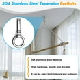 thumbnail image 2 of Expansion Lifting Eyebolt M8x50mm Eye Ring Bolt 2.95" Length 304 Stainless Steel Expansion Bolts with Nuts Eye Hooks Anchor Fastener for Concrete Wall Masonry Ceiling Silver 2Pcs, 2 of 5