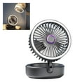 thumbnail image 2 of Gnwei 4 In 1 Portable Folding Fan with Light, Portable Clip on Fan, Camping Fan with LED Lights, Battery Operated Fan, USB Rechargeable for Desk, Tent, Treadmill, Stroller, Home, 2 of 9