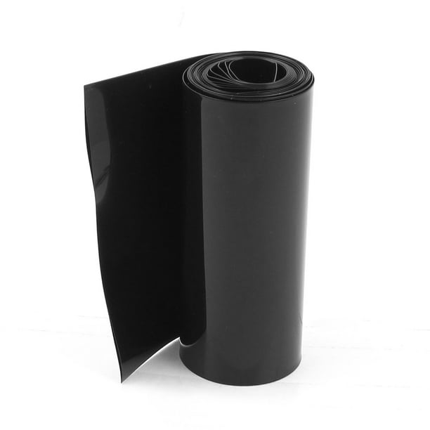 85mm/55mm PVC Thermorétractable Enveloppe de Tube Noir 2M 6.5ft pour 18650 Batterie