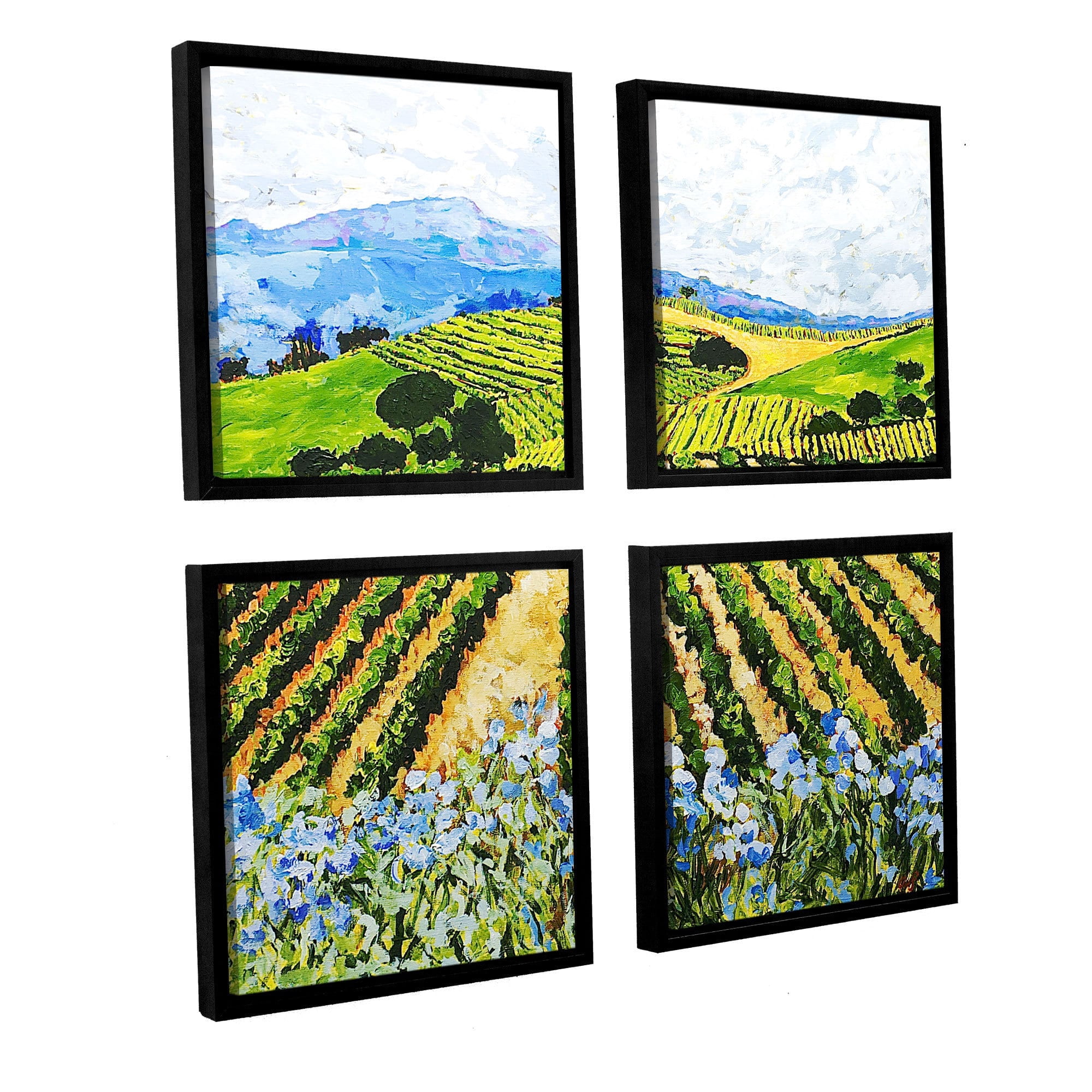 ArtWall Allan Friedlander "Early Crop" 4-Piece Floater-framed Canvas Square Set