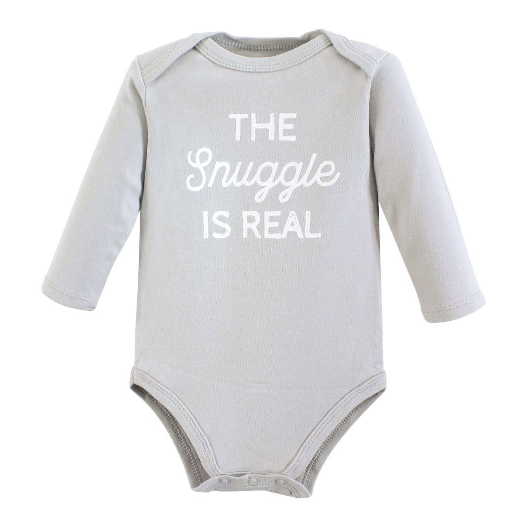 Hudson Baby Cotton Long-Sleeve Bodysuits, 3- Pack, Newborn- 24 Months