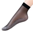 thumbnail image 3 of Migroa 6 Pairs Sheer Socks Women Ankle Socks for Women Elastic Thin See Through Silk Sock Anti-Slip Ankle Stockings Black One Size, 3 of 7
