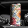 thumbnail image 3 of 20oz Pioneer Flower Floral Print Pattern Skinny Tumblers Stainless Steel Tumbler with Lid and Straw,Vacuum Insulated Double Wall Travel Tumbler Cups with Cleaning Brush for Coffee,Tea, 3 of 6
