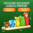 thumbnail image 5 of Cooltoys Stack N' Sort Juguetes de aprendizaje para bebés y niños pequeños Juego de 3 juegos educativos de desarrollo Tazas anidadas y apilables Clasificación de formas y colores Piezas de madera apil, 5 of 5