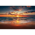 thumbnail image 3 of Valkov, Valentin 14x11 Black Modern Framed Museum Art Print Titled - Sunrise on the beach, 3 of 5