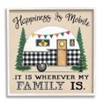 thumbnail image 2 of Stupell Industries Happiness Where Family Is Uplifting Plaid Camping Van Graphic Art White Framed Art Print Wall Art, Design by Deb Strain, 2 of 5