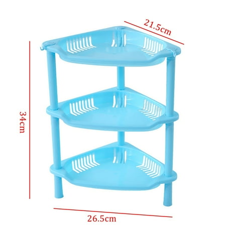 

3 Layer Kitchen Storage Rack Shelf Plastic Assembled Sundries Food Shelf Dish Holder Bathroom Organizer Cocina Accessories